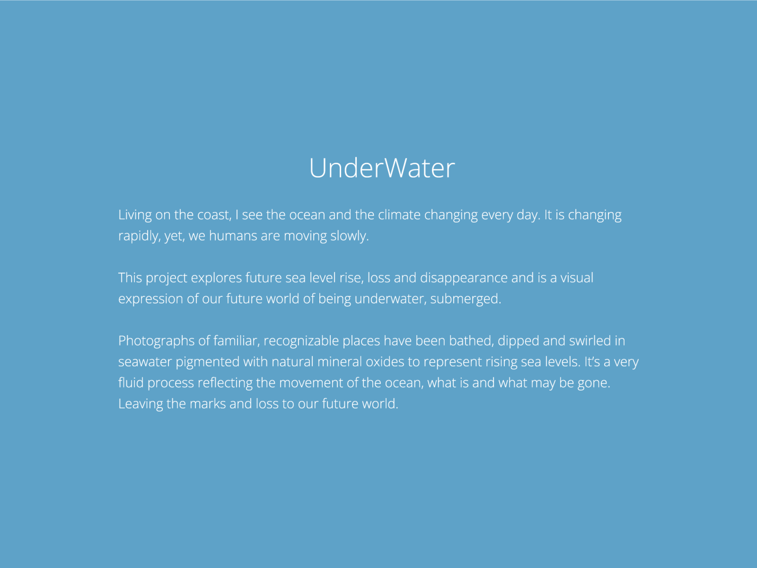 2022 Portfolio Intro Underwater